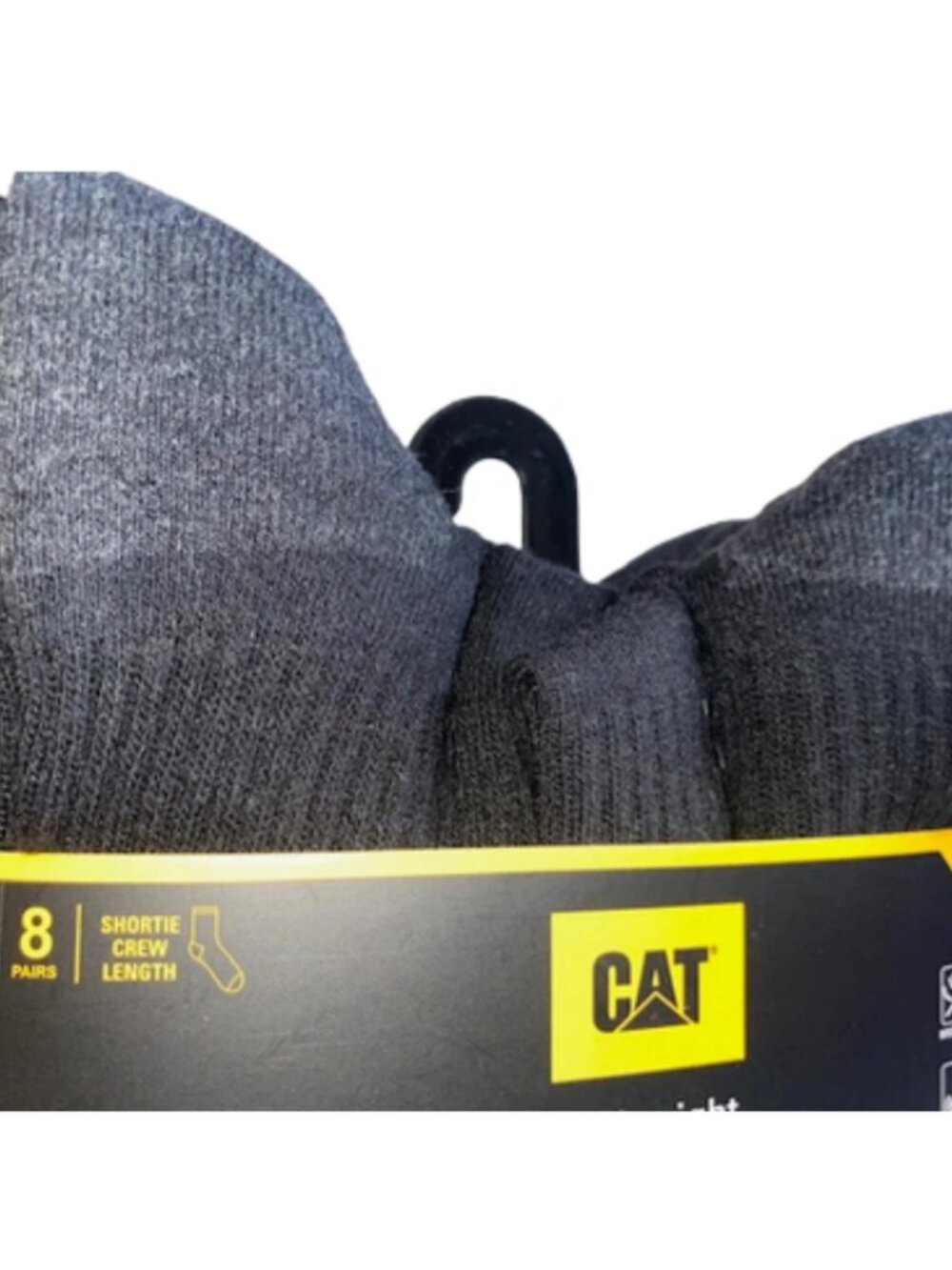 Caterpillar CAT 8 Pair Men's Midweight Cushioned Shortie Crew Length Socks, 8-12 - Picture 2 of 3